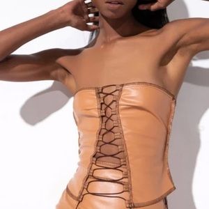 Beige tube top